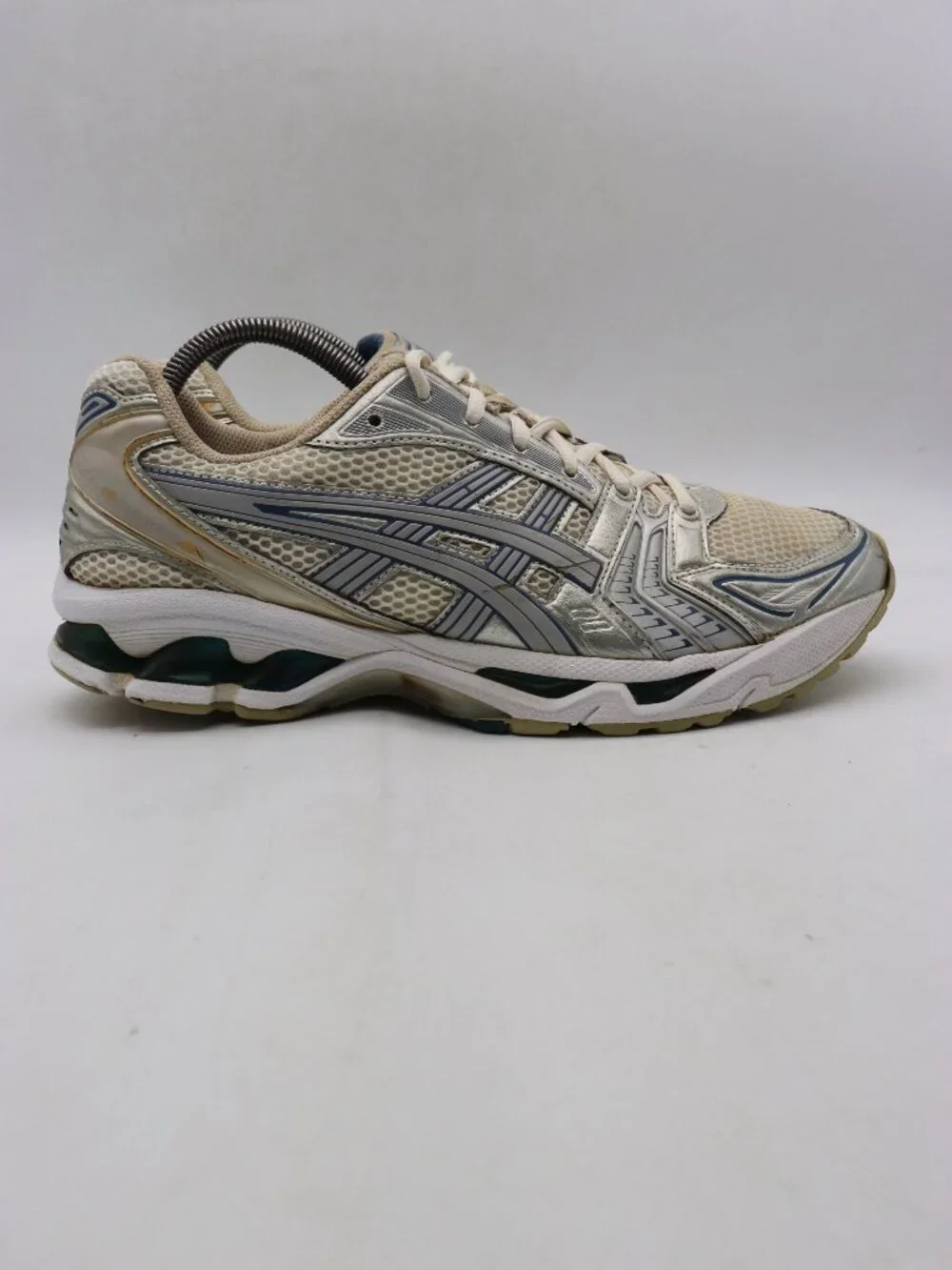 Asics Gel-Kayano 14 Mens Size 9.5 Cream Pure Silver Champagne Sneakers